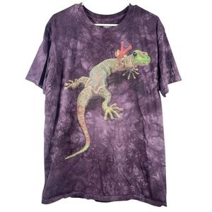 The Mountain Peace Out Gecko T-shirt Tie Dye Large